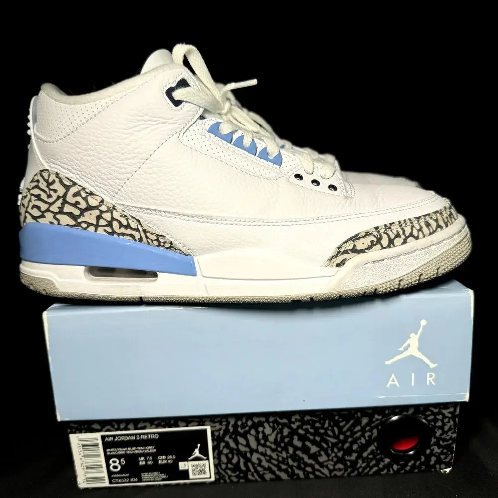 Size 8.5 - Nike Air Jordan 3 Retro UNC Men's Shoes